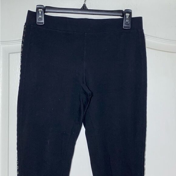 Express Black Leggings with side embellishments Women's Size Medium - Picture 3 of 10